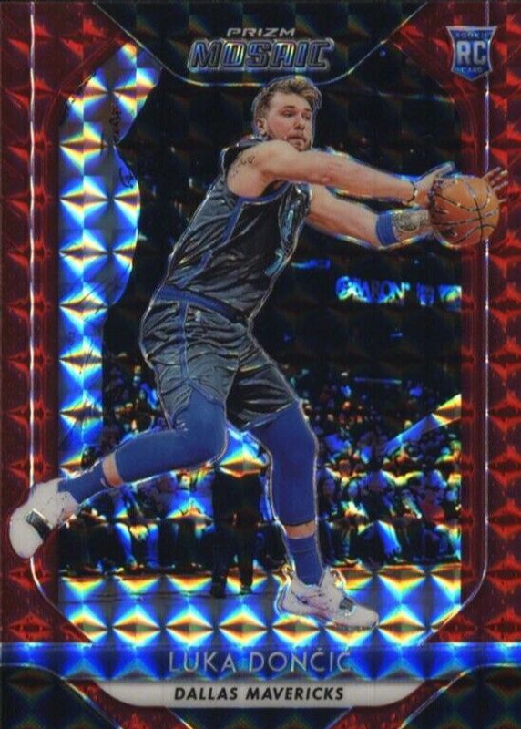 Luka Doncic 2018 Prizm Mosaic #68 Red Rookie PSA 10