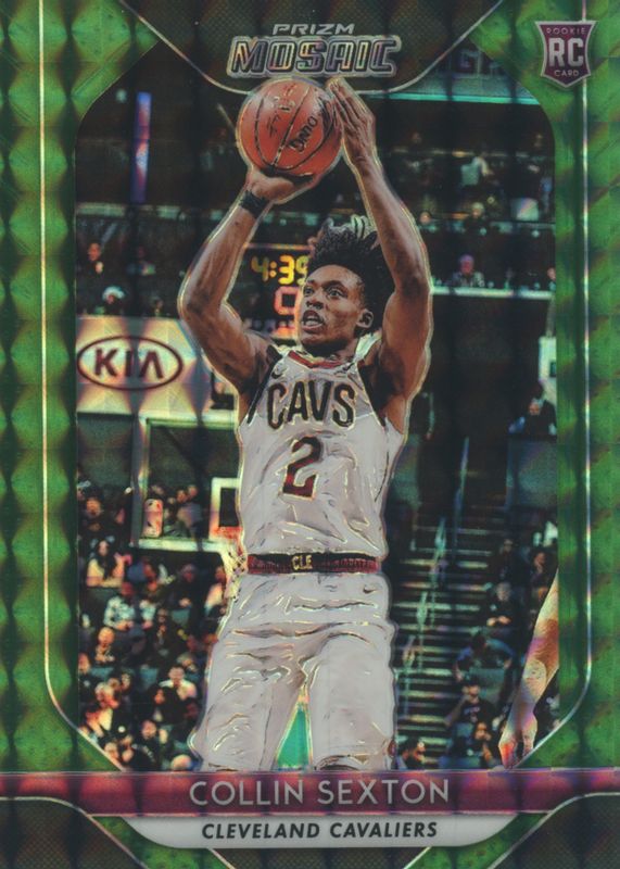 Collin Sexton 2018 Prizm Mosaic Green Rookie PSA 9