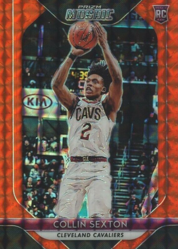 Collin Sexton 2018 Prizm Mosaic #13 Orange /99 Rookie PSA 10