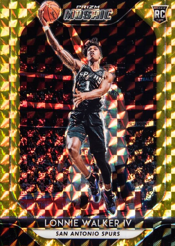 Lonnie Walker IV 2018 Prizm Mosaic #66 Gold /10 Rookie RAW