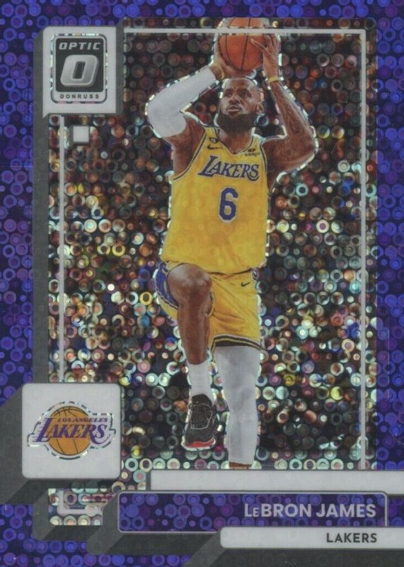 LeBron James 2022 Optic #116 Fast Break Purple /99 PSA 10