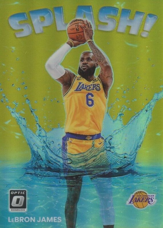 LeBron James 2022 Optic #15 Splash! - Gold /10 PSA 10