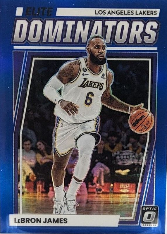 LeBron James 2022 Optic #22 Elite Dominators - Blue /49 BGS 9.5