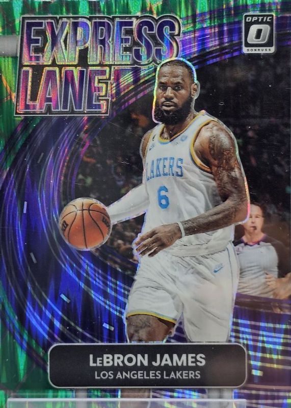 LeBron James 2022 Optic #4 Express Lane - Green Shock SGC 10