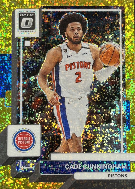 Cade Cunningham 2022 Optic #92 Gold Sparkle /24 PSA 10