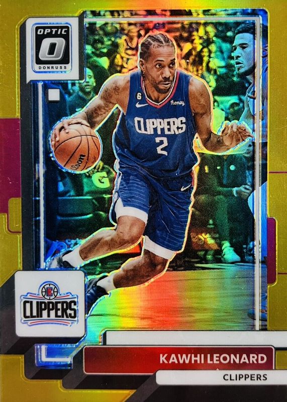 Kawhi Leonard 2022 Optic #118 Gold /10 PSA 10