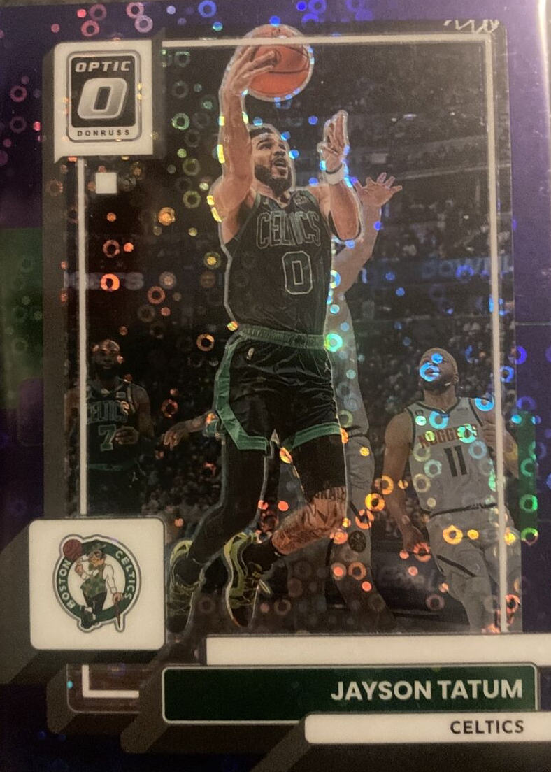 Jayson Tatum 2022 Optic #8 Fast Break Purple /99 Price Guide 