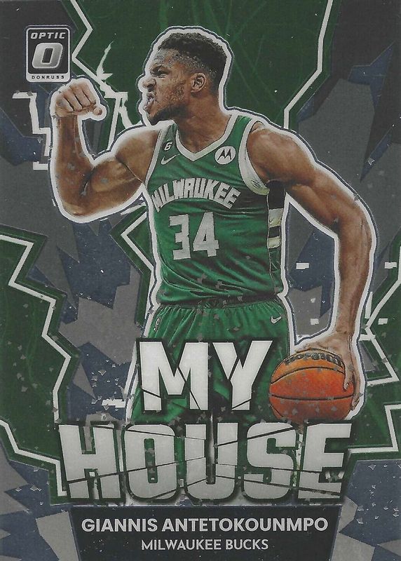 Giannis Antetokounmpo 2022 Optic #6 My House PSA 10