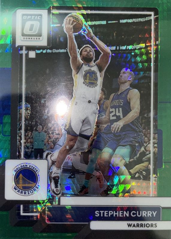 Stephen Curry 2022 Optic #96 Hyper Green PSA 10