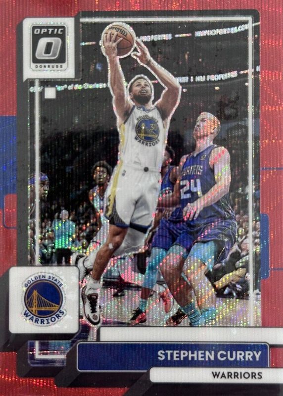 Stephen Curry 2022 Optic #96 Red Wave SGC 10