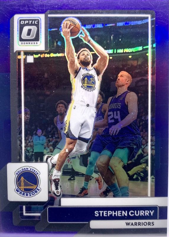 Stephen Curry 2022 Optic #96 Purple PSA 10