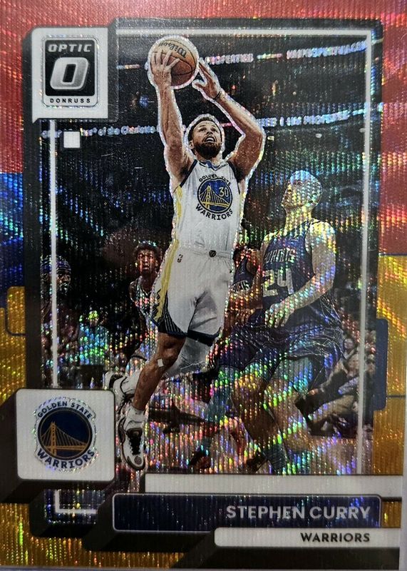 Stephen Curry 2022 Optic #96 Red & Gold Wave /99 RAW