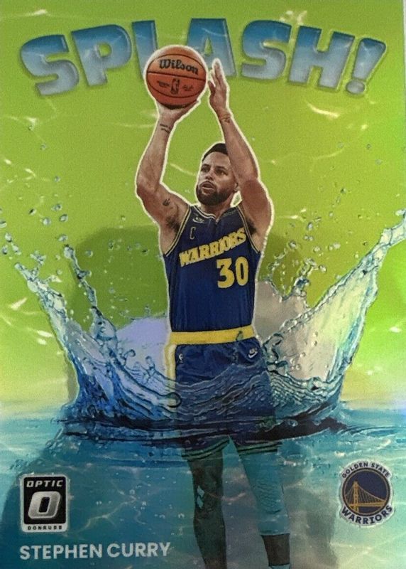 Stephen Curry 2022 Optic #10 Splash! - Lime Green /149 PSA 10