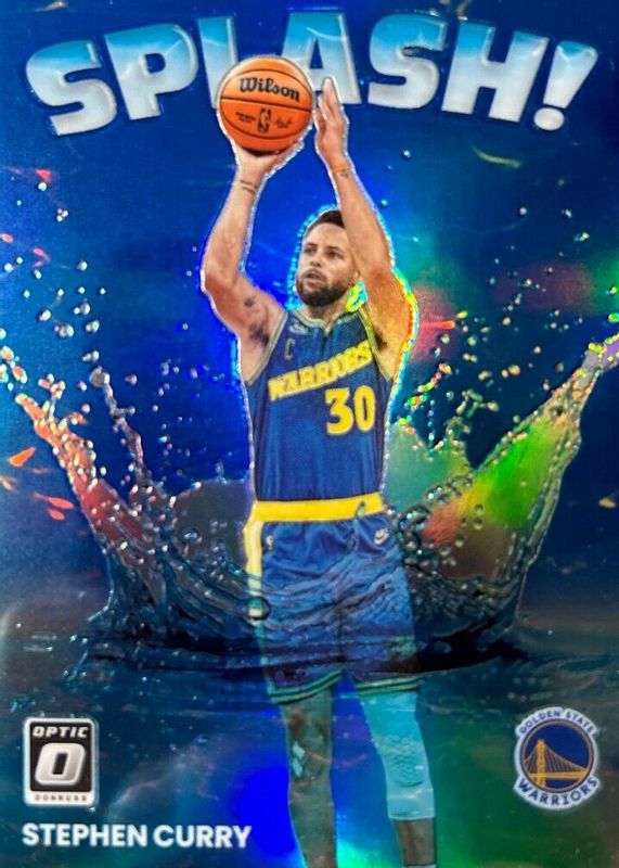 Stephen Curry 2022 Optic #10 Splash! - Blue /85 PSA 10