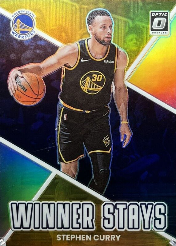 Stephen Curry 2022 Optic #18 Winner Stays - Holo BGS 9