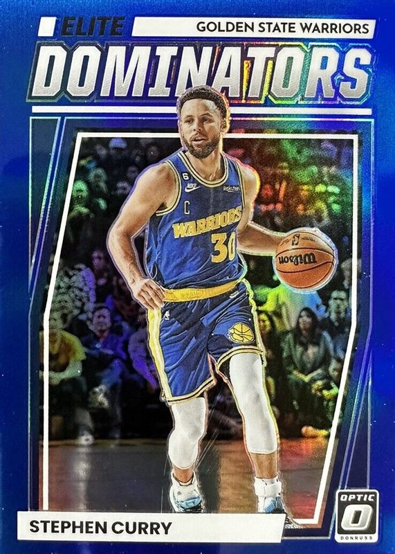 Stephen Curry 2022 Optic #7 Elite Dominators - Blue /49 PSA 10