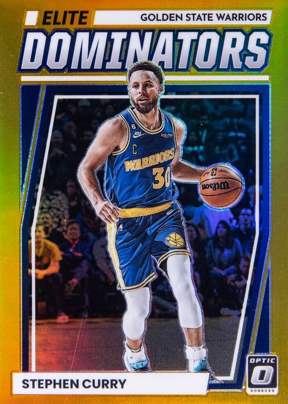 Stephen Curry 2022 Optic #7 Elite Dominators - Gold /10 PSA 10