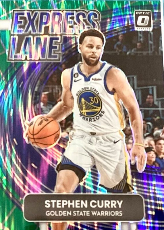 Stephen Curry 2022 Optic #2 Express Lane - Green Shock RAW