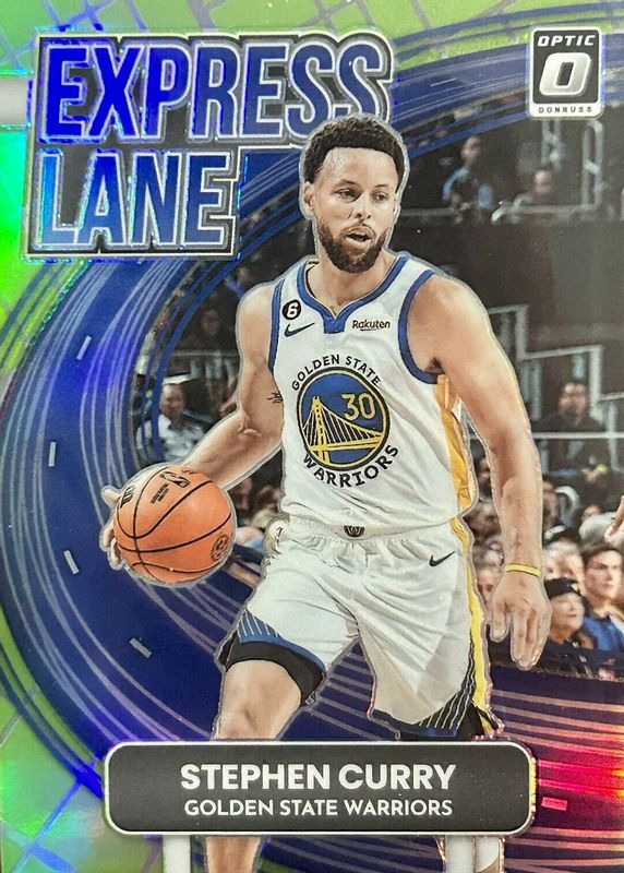 Stephen Curry 2022 Optic #2 Express Lane - Lime Green /149 PSA 10