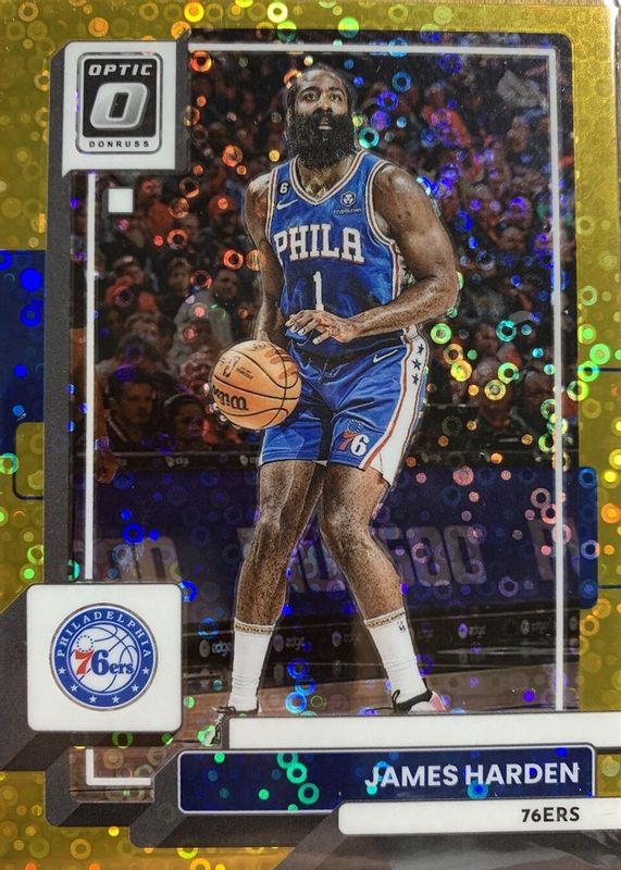 James Harden 2022 Optic #22 Fast Break Gold /10 SGC 9.5