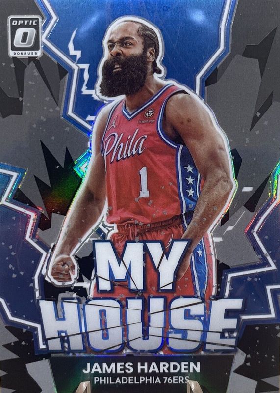 James Harden 2022 Optic #5 My House - Black /1 SGC 9.5