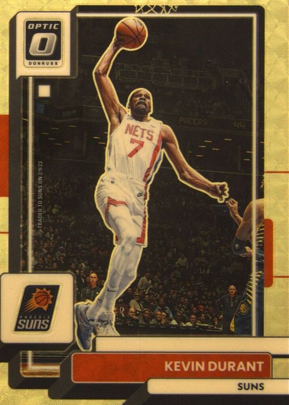 Kevin Durant 2022 Optic #9 Gold Vinyl /1 PSA 10