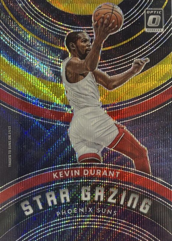 Kevin Durant 2022 Optic #9 Red & Gold Wave /99 PSA 10