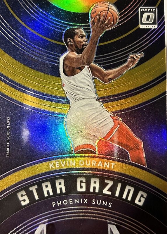 Kevin Durant 2022 Optic #9 Star Gazing - Gold /10 BGS 9