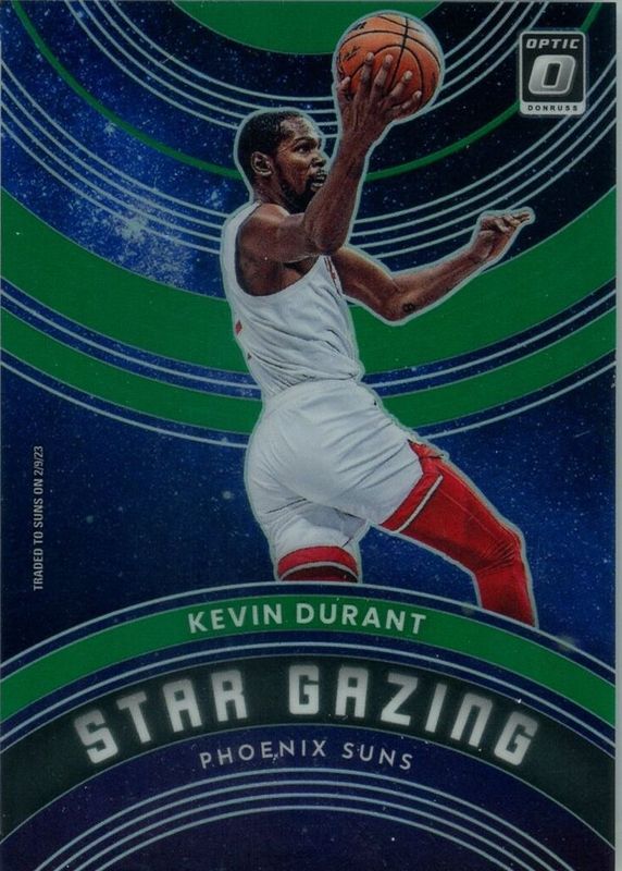 Kevin Durant 2022 Optic #9 Star Gazing - Green /5 PSA 10