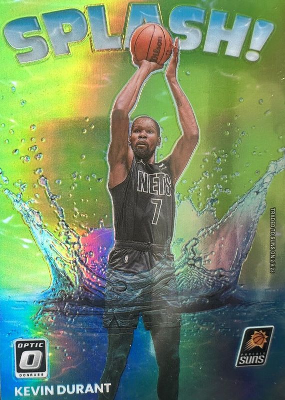 Kevin Durant 2022 Optic #4 Splash! - Lime Green /149 BGS 9