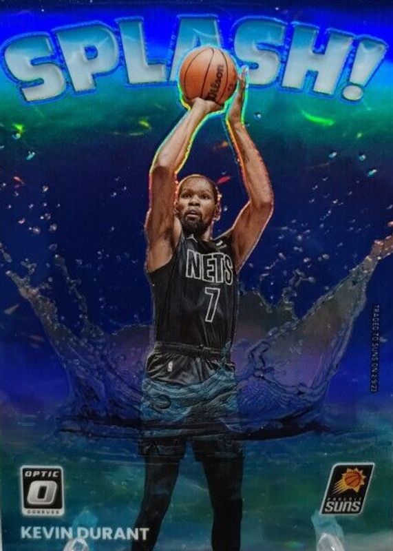 Kevin Durant 2022 Optic #4 Splash! - Blue /85 PSA 9