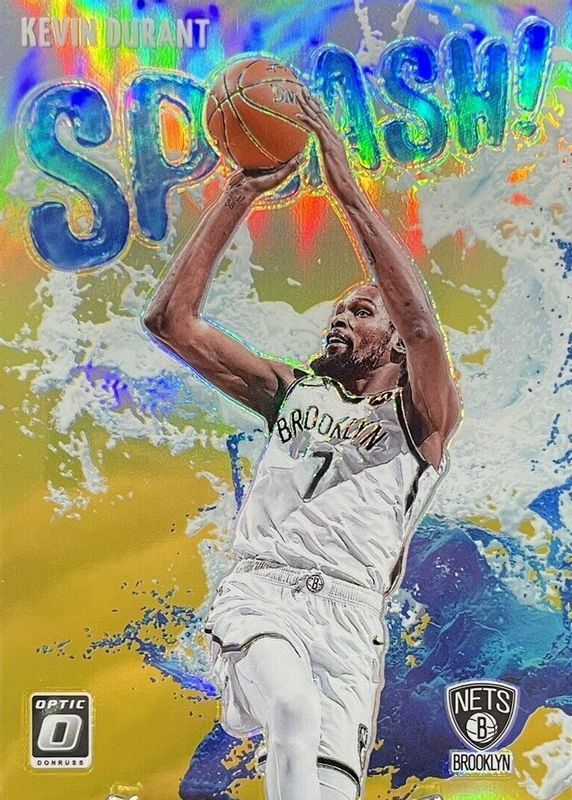 Kevin Durant 2022 Optic #4 Splash! - Gold /10 BGS 9