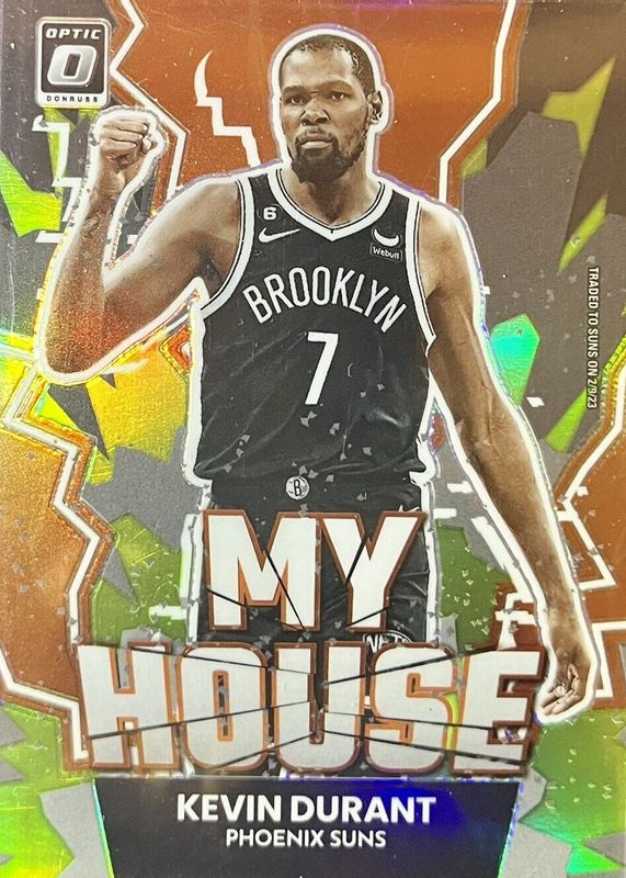 Kevin Durant 2022 Optic #15 My House - Lime Green /149 SGC 9.5