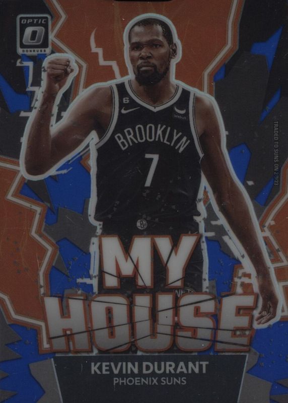 Kevin Durant 2022 Optic #15 My House - Blue /85 BGS 9