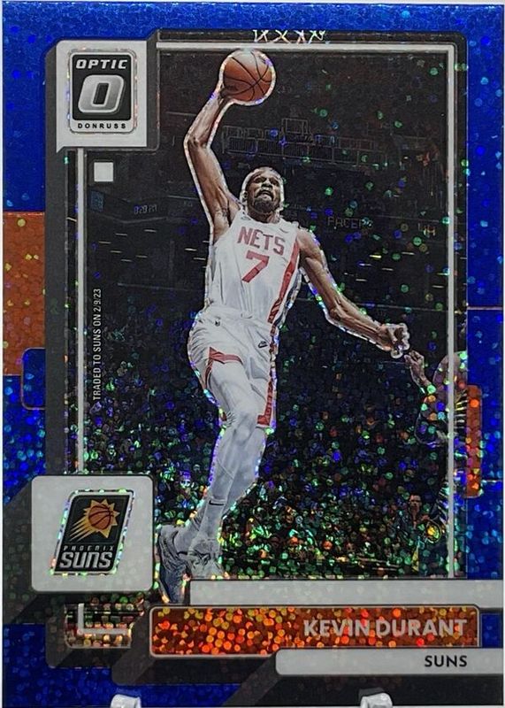 Kevin Durant 2022 Optic #9 Blue Sparkle /180 SGC 9.5