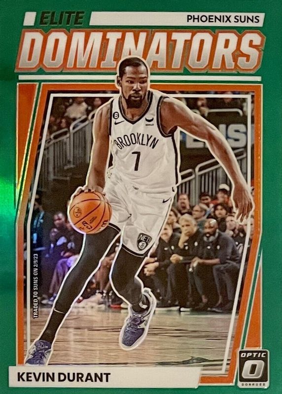 Kevin Durant 2022 Optic #25 Elite Dominators - Green /5 SGC 9.5