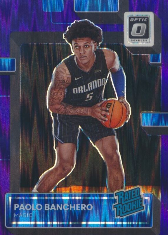 Paolo Banchero 2022 Optic #221 Purple Shock Rookie SGC 9