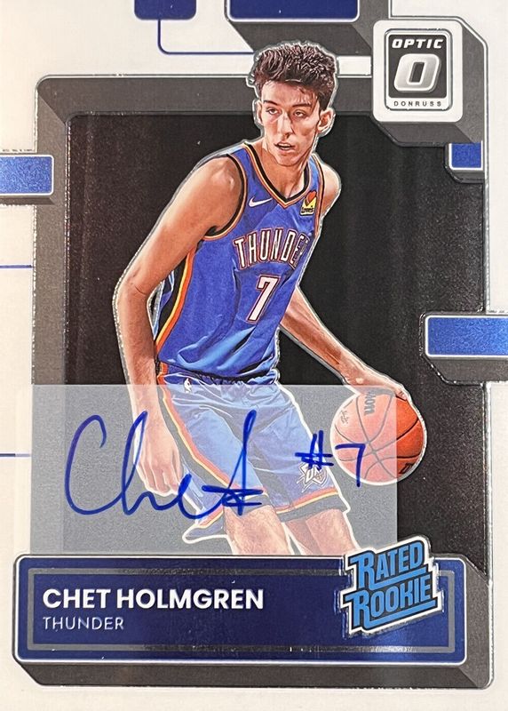 Chet Holmgren 2022 Optic #208 Rated Rookie Signatures Rookie PSA 10