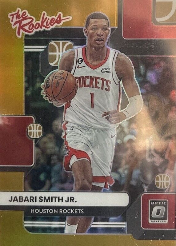 Jabari Smith Jr. 2022 Optic #3 The Rookies - Gold /10 Rookie PSA 10