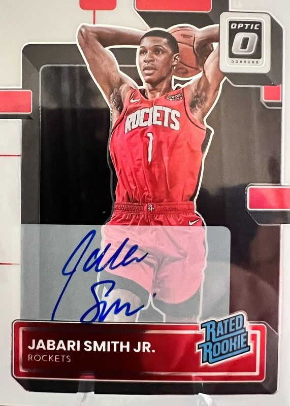 Jabari Smith Jr. 2022 Optic #240 Rated Rookie Signatures RAW