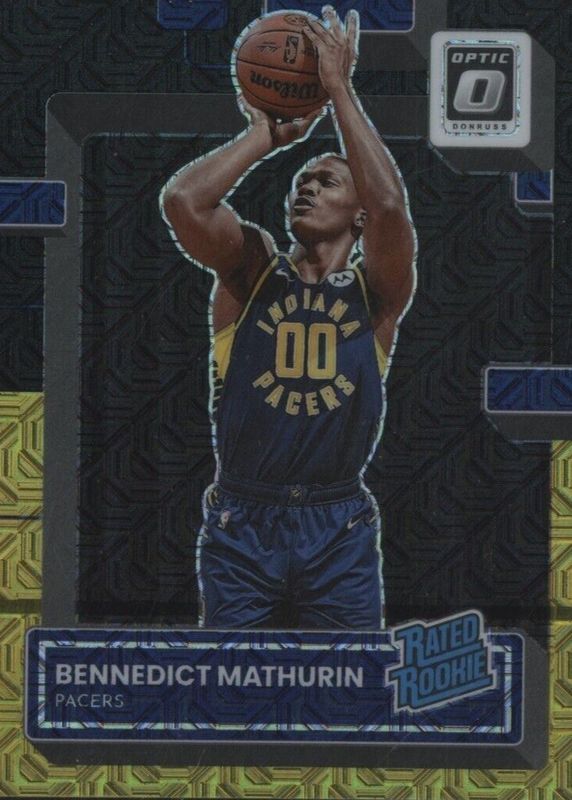 Bennedict Mathurin 2022 Optic #209 Choice Black Gold /8 Rookie SGC 9.5