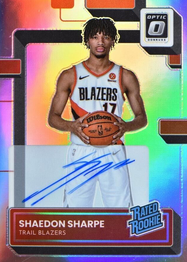 Shaedon Sharpe 2022 Optic #249 Rated Rookie Signatures - Holo 