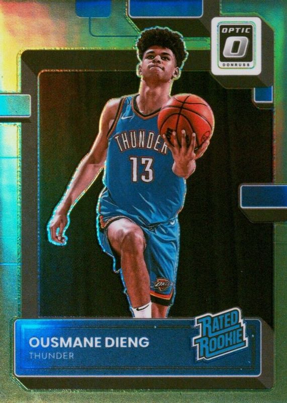 Ousmane Dieng 2022 Optic #220 Lime Green /149 Rookie PSA 10