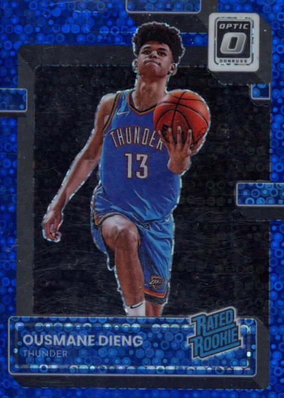 Ousmane Dieng 2022 Optic #220 Fast Break Blue /49 Rookie PSA 10