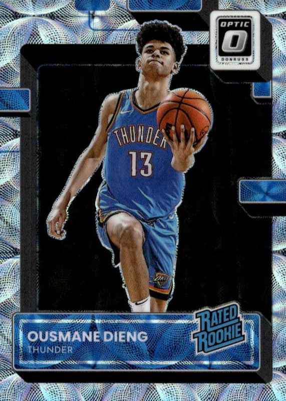 Ousmane Dieng 2022 Optic #220 Premium Box Set /249 Rookie PSA 10