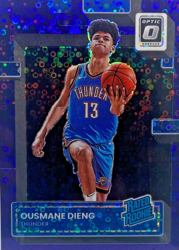 Ousmane Dieng 2022 Optic #220 Fast Break Purple /99 Rookie RAW