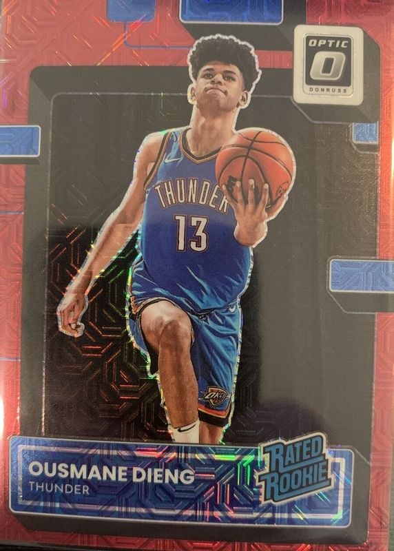 Ousmane Dieng 2022 Optic #220 Choice Red /88 Rookie SGC 10