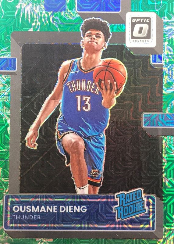 Ousmane Dieng 2022 Optic #220 Choice Dragon /(SSP) Rookie PSA 10