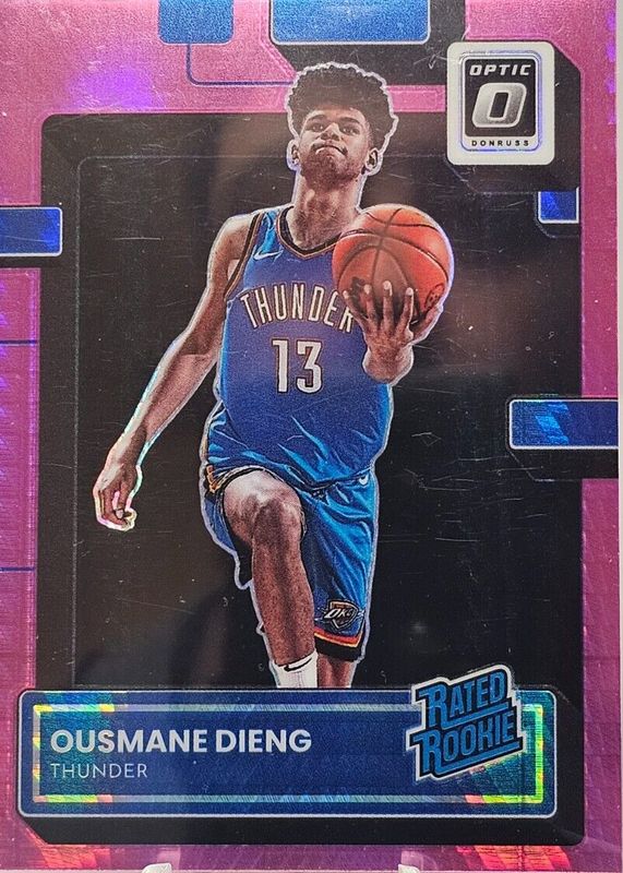 Ousmane Dieng 2022 Optic #220 Hyper Pink Rookie PSA 10