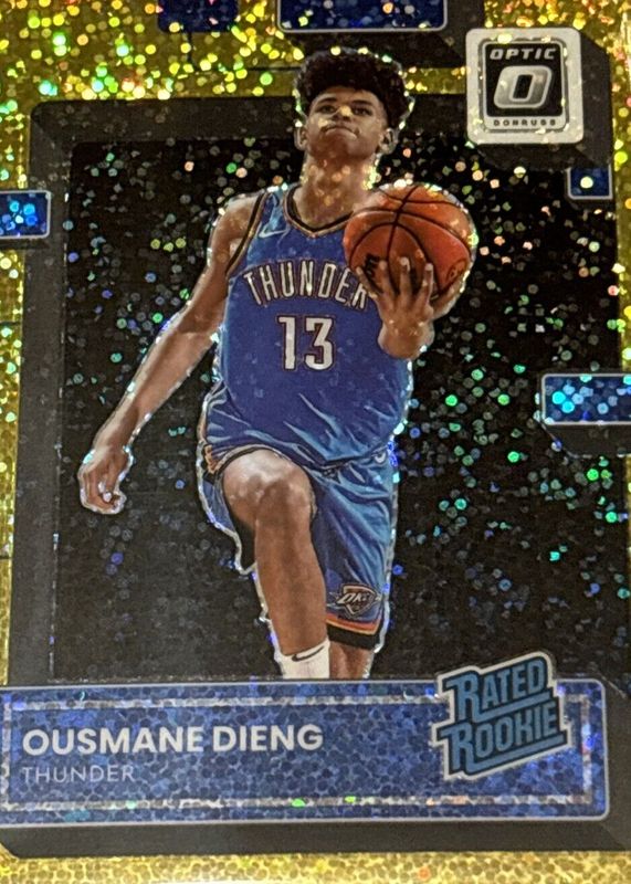 Ousmane Dieng 2022 Optic #220 Gold Sparkle /24 Rookie PSA 10